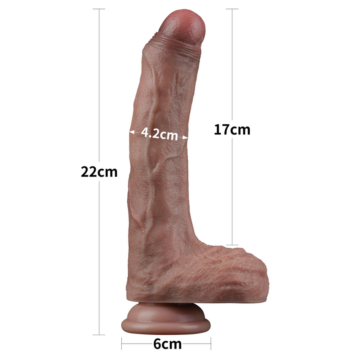 1-8.5'' Dual Layered Silicone Cock-1