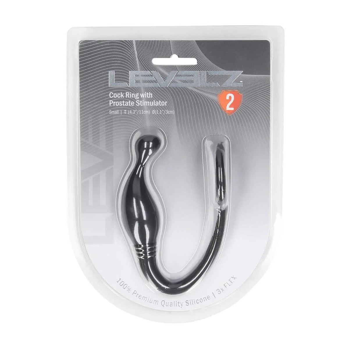 1-Pierścień erekcyjny silikonowy z stymulatorem prostaty Levelz S czarny 11cm-1