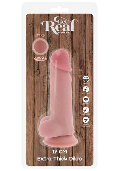 3-Dildo realistyczne grube dual density ToyJoy TPE 17 cm-3