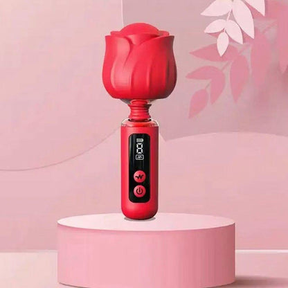 5-Wibrator Rose Magic silikonowy wodoodporny USB 12,5 cm-5