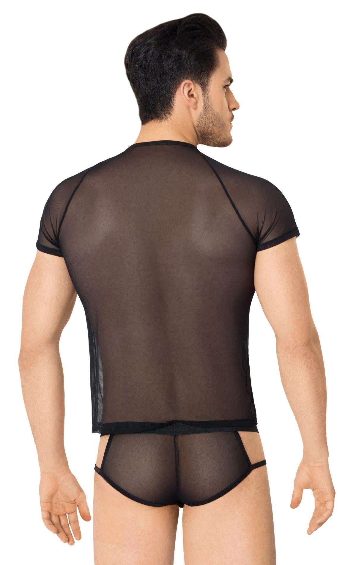2-Siatęczkowa koszulka i szorty SoftLine 4607 czarne M/L-2