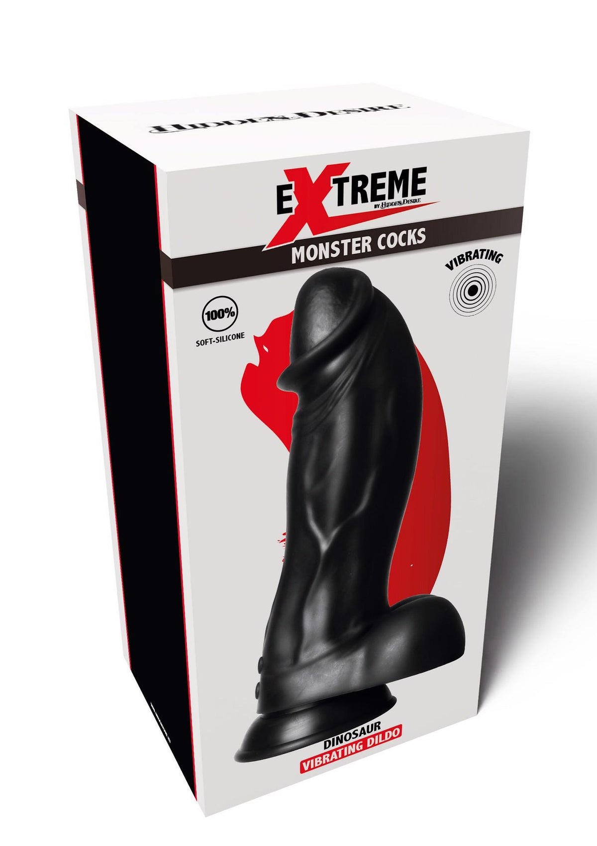 1-Dildo wibrujące dinozaur Hidden Desire czarny 22 cm-1