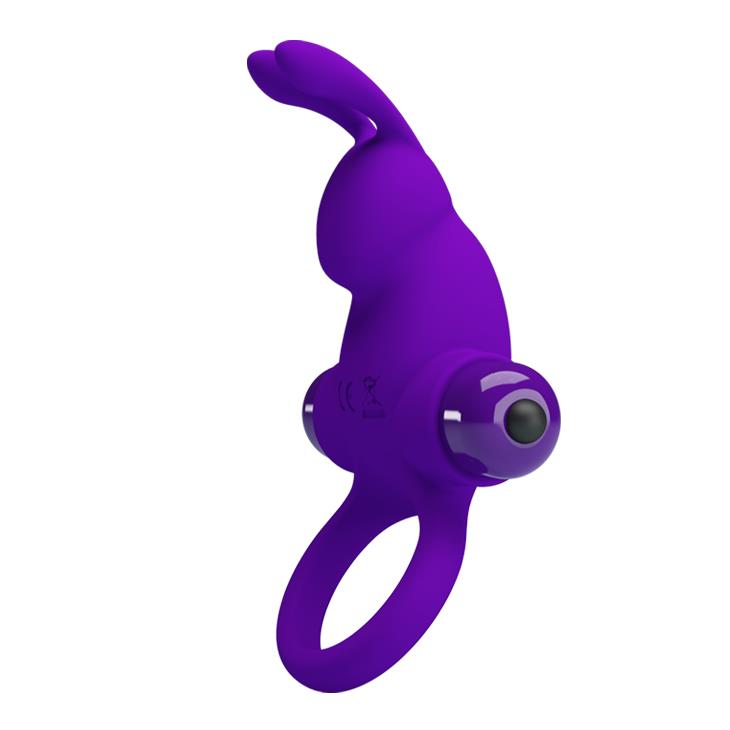4-Pierścień wibrujący Pretty Love silikonowy fioletowy 10 funkcji-4