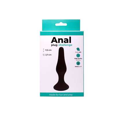 2-Korek analny silikonowy Fantasy czarny średni 11,5 cm-2