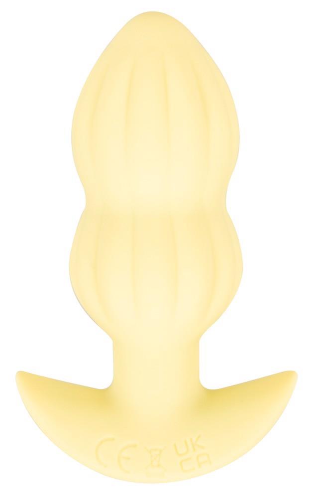 3-Plug wibrujący Cuties żółty silikonowy 7 trybów USB 8 cm-3