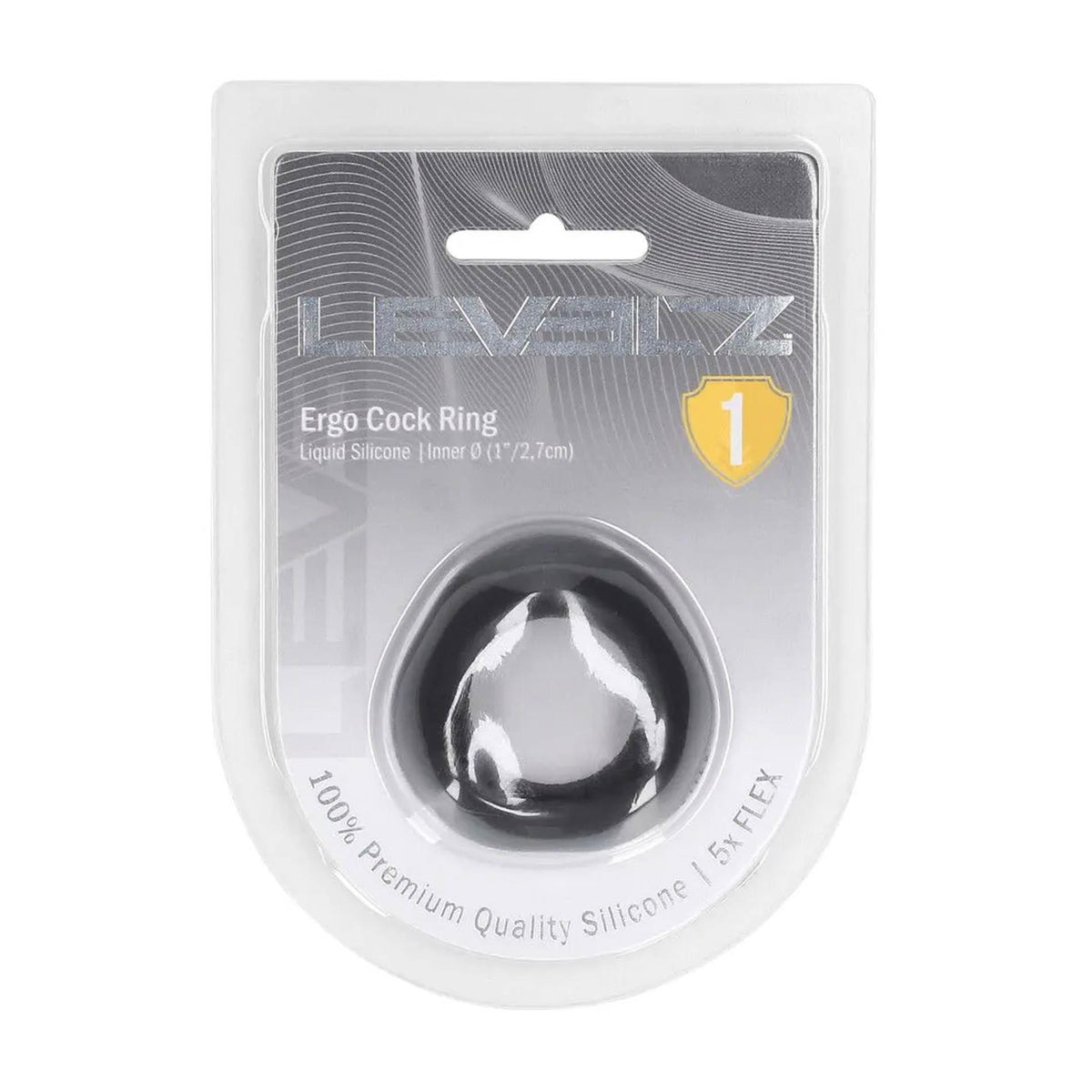 3-Pierścień erekcyjny Levelz Ergo liquid silicone czarny 5 cm-3