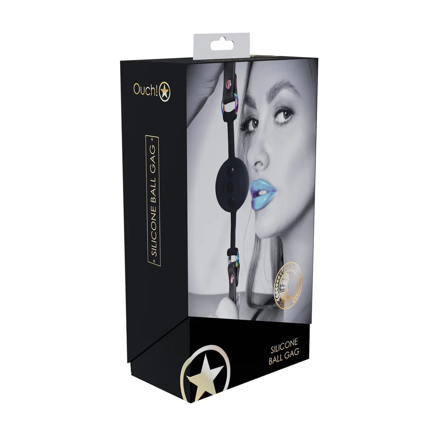 1-Venice Collection - Silicone Ball Gag - Black-1