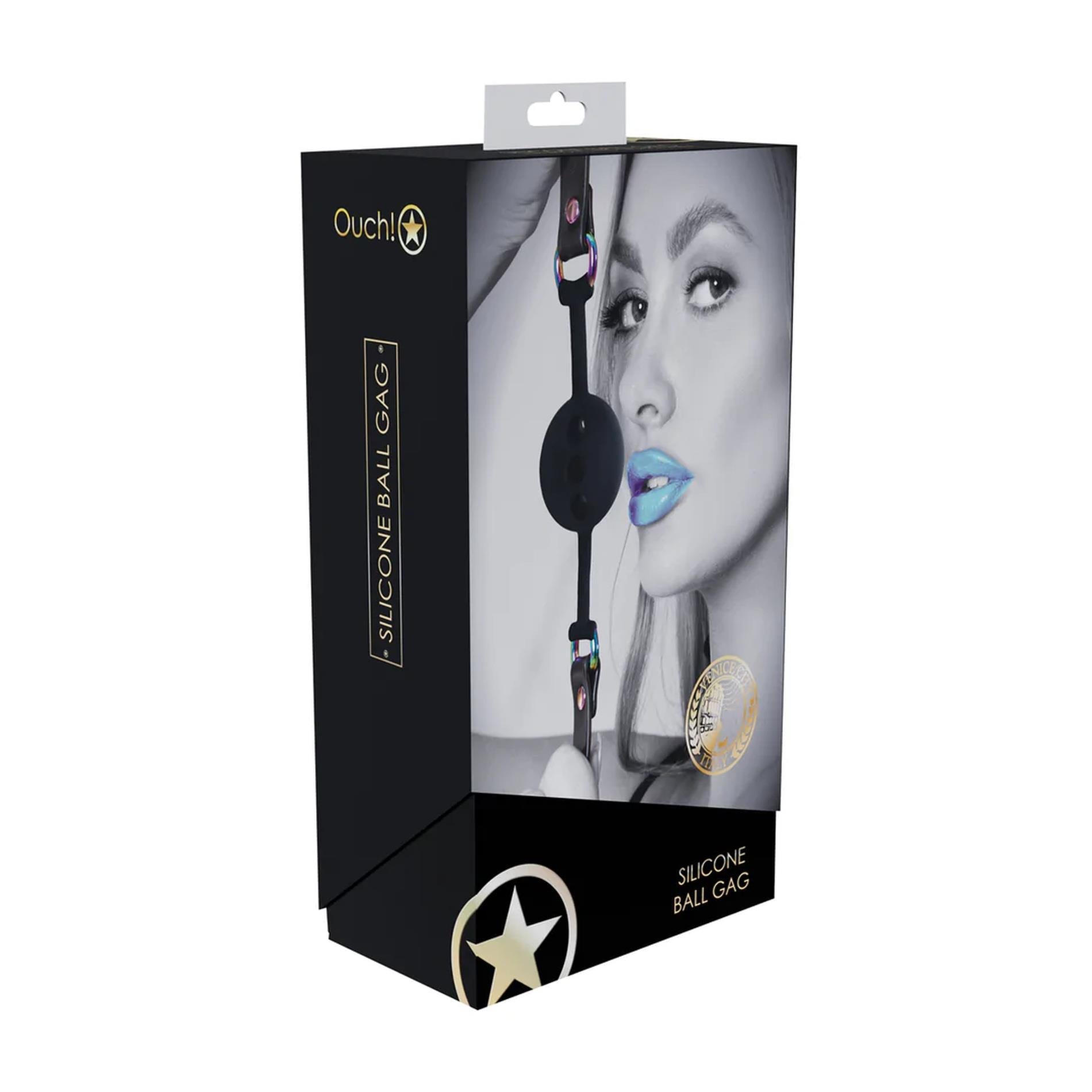 1-Venice Collection - Silicone Ball Gag - Black-1