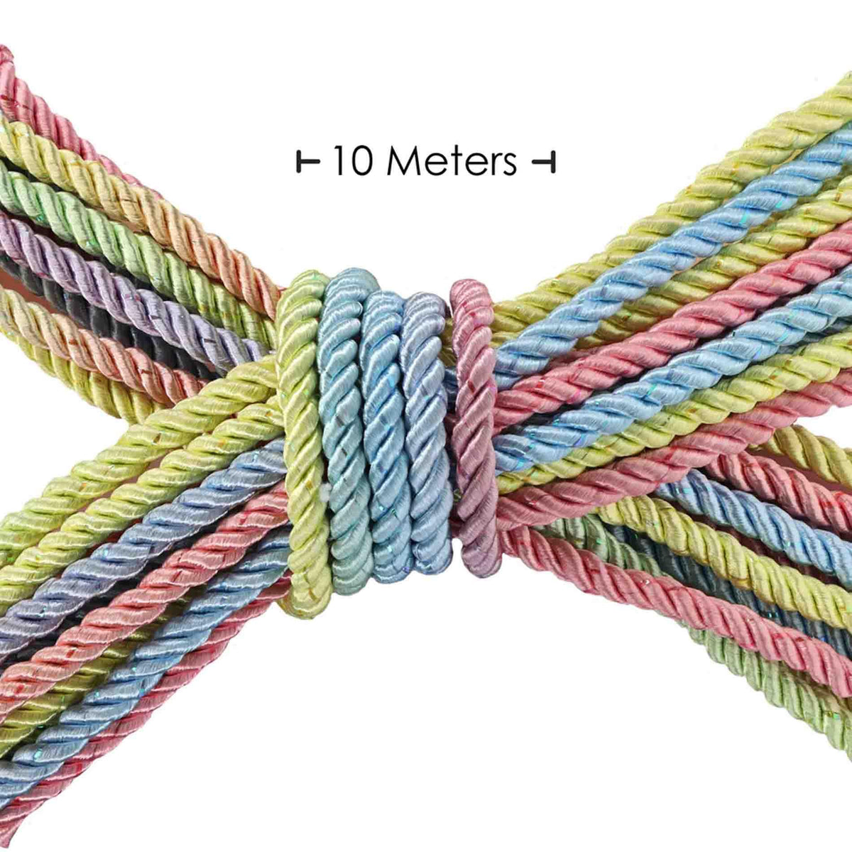1-Poliestrowa lina bondage gładka Ouch 10m pastelowa wielokolorowa-1