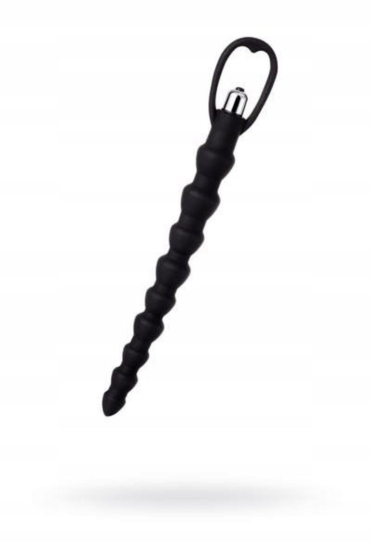 2-Analny łańcuszek wibracyjny A-Toys silikonowy czarny 32,7 cm-2