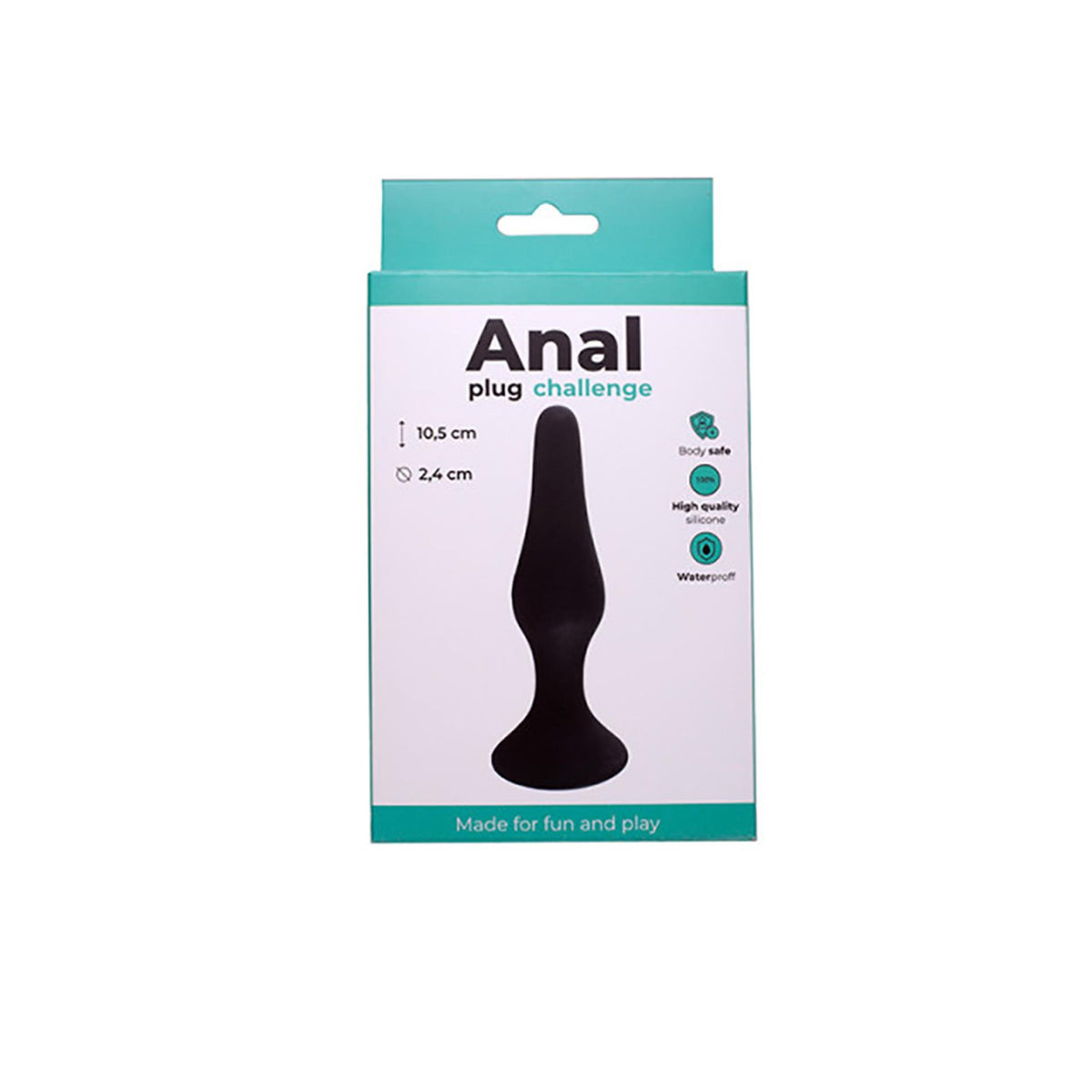 3-Korek analny silikonowy Fantasy mały czarny 10,5 cm-3