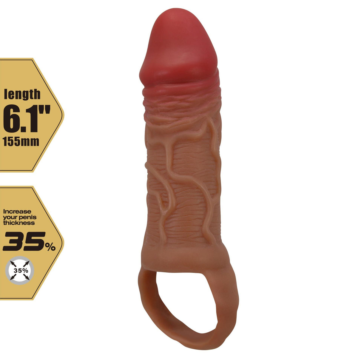 3-Przedłużka na penisa Pretty Love Peirre 15,5 cm wodoodporna-3