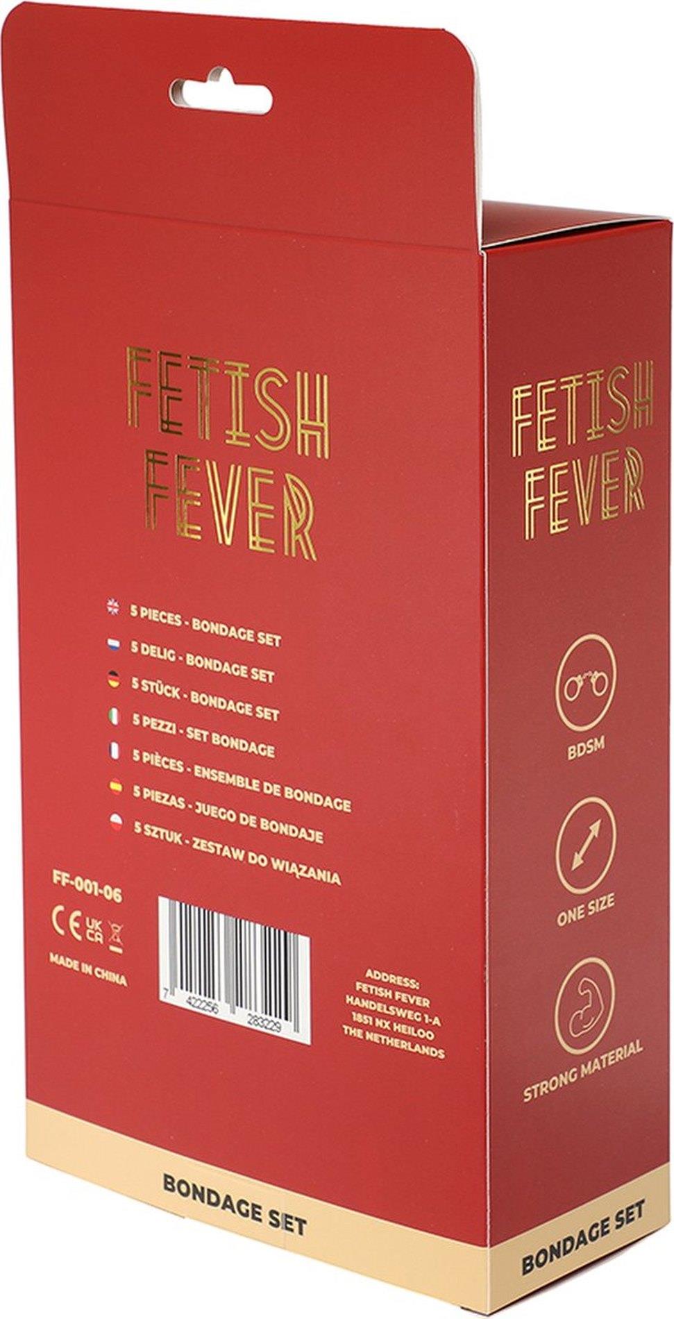 2-Fetish Fever - Bondage Set - 5 pieces - Red-2