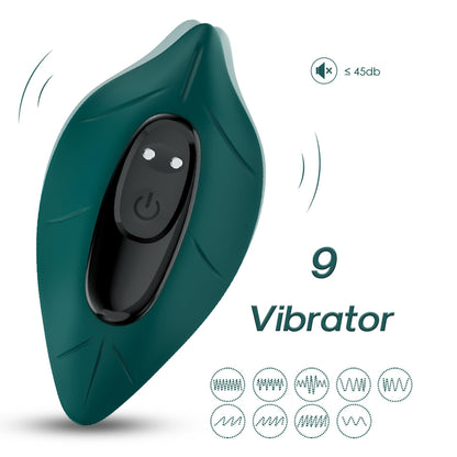 2-Wibrator silikonowy Leavess zielony 9 funkcji-2
