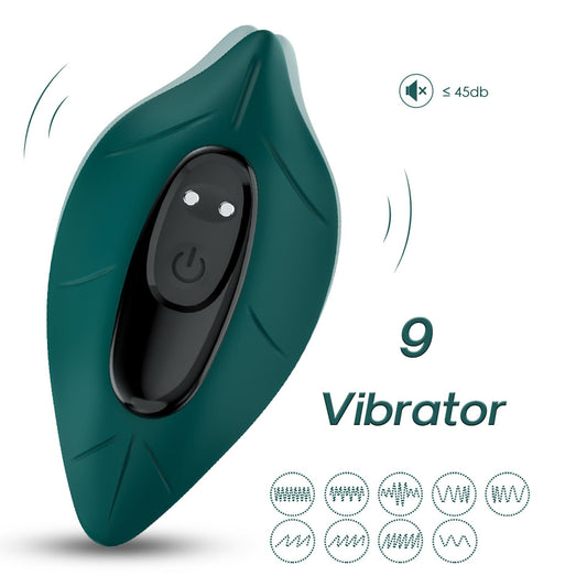 2-Wibrator silikonowy Leavess zielony 9 funkcji-2