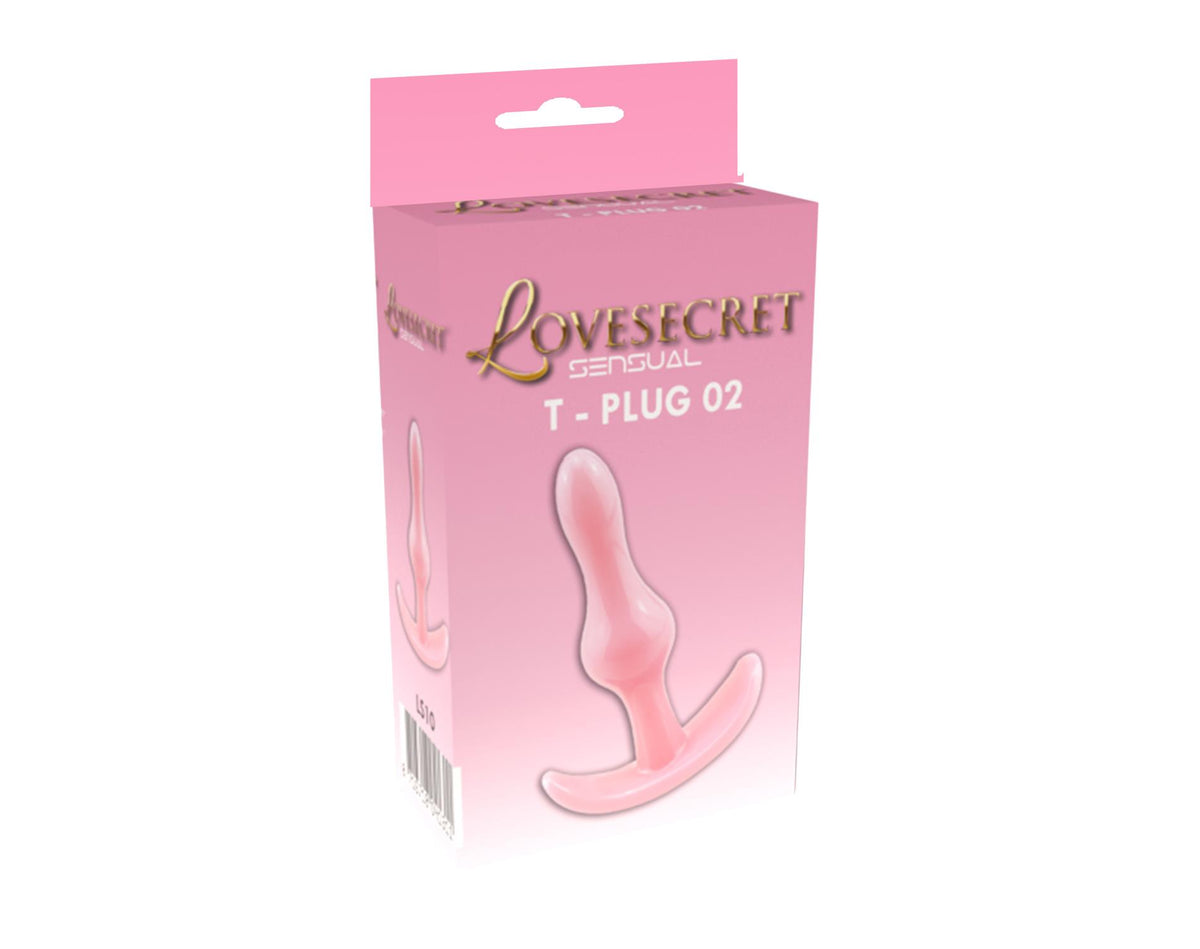 2-Korek analny Lovesecret T Plug różowy 8,5 cm-2