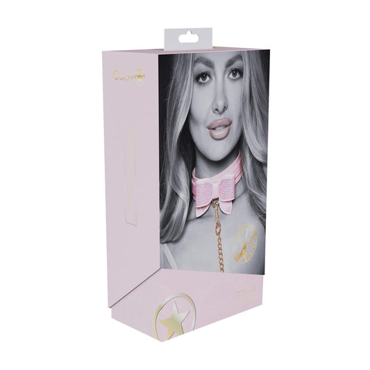 2-Paris Collection - Collar with Leash - Pink-2