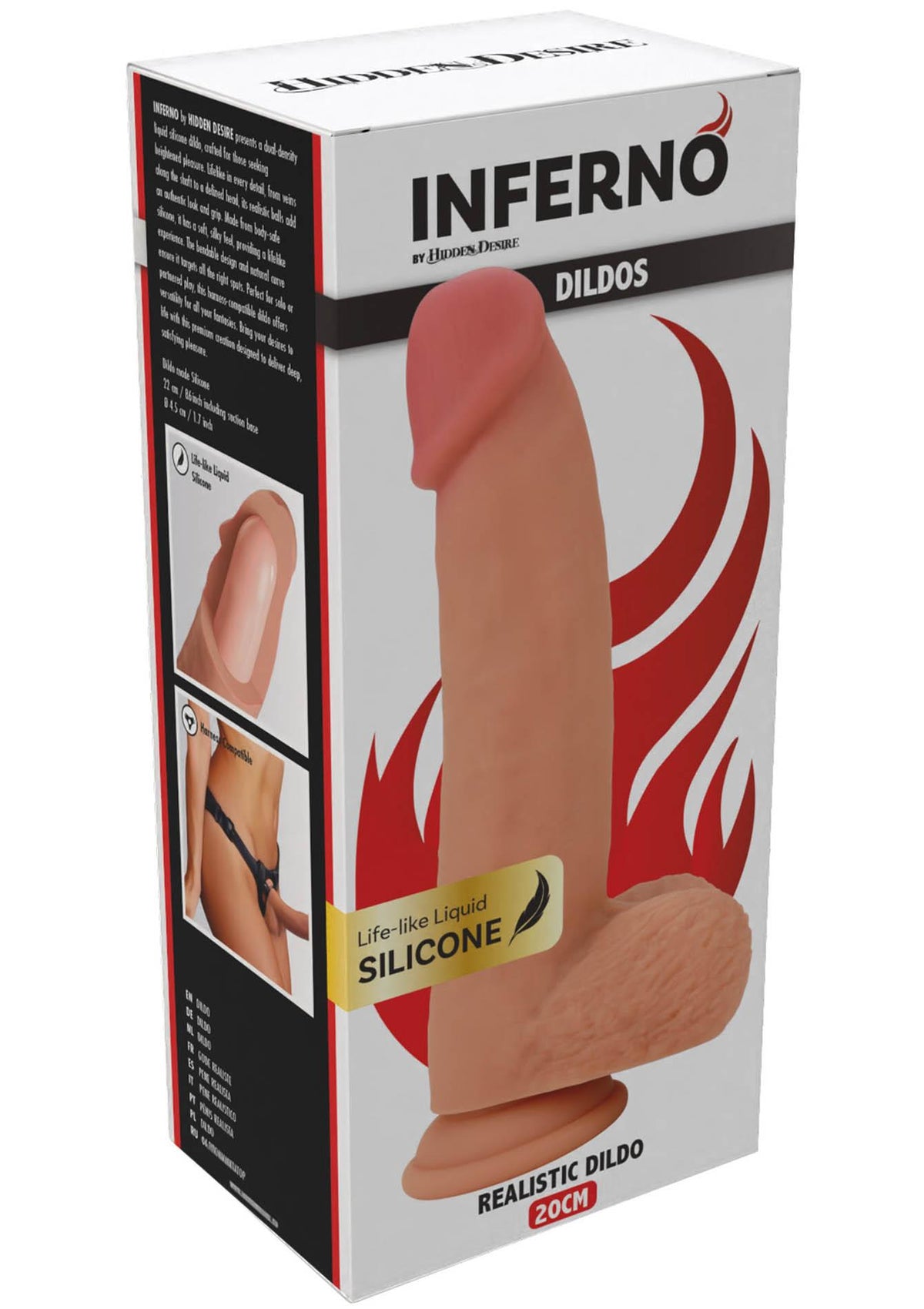 3-Dildo realistyczne z płynnego silikonu Hidden Desire 20 cm-3