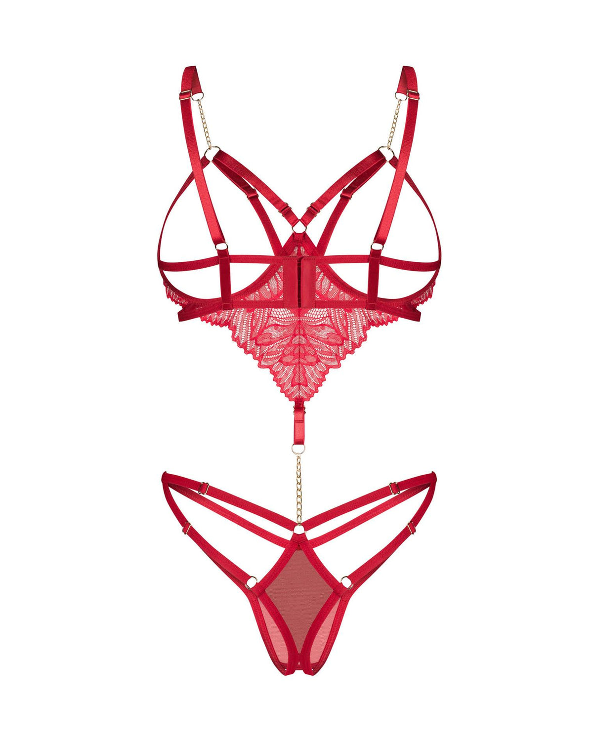 2-Czerwone body otwarte Obsessive Matildea S/M-2
