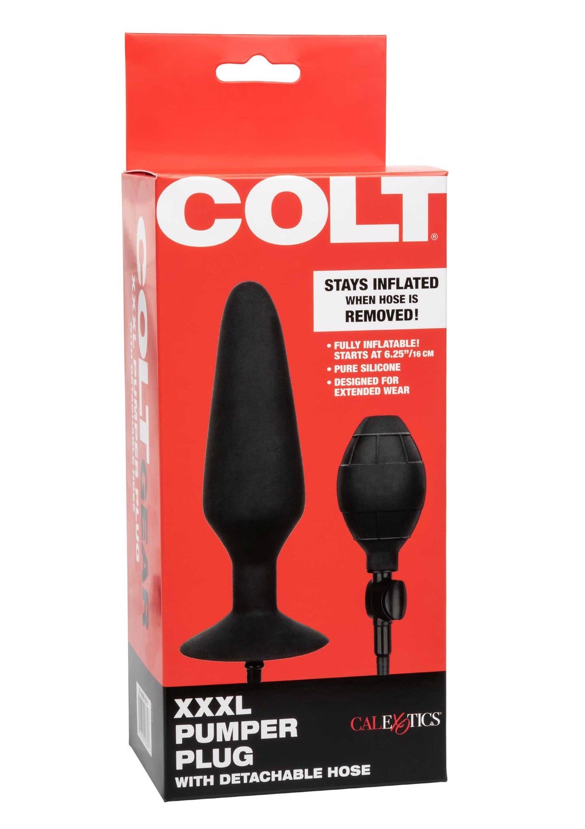 1-Korek analny pompowany silikonowy Colt XXXL czarny 16 cm-1