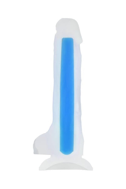 4-Dildo Matt Glow świecące w ciemności niebieskie 18 cm-4
