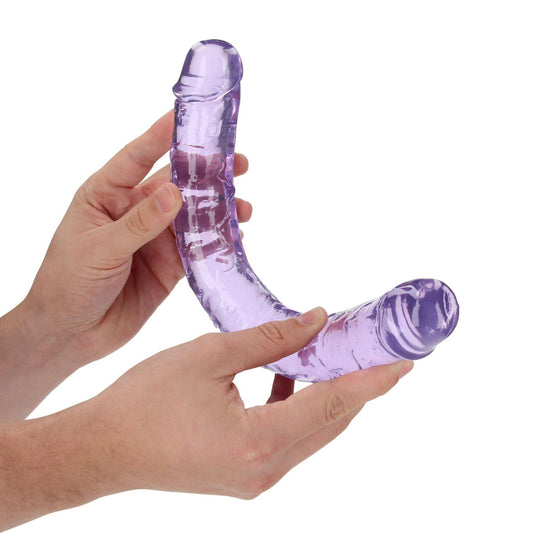 2-Podwójne dildo realistyczne RealRock przezroczyste 34 cm-2