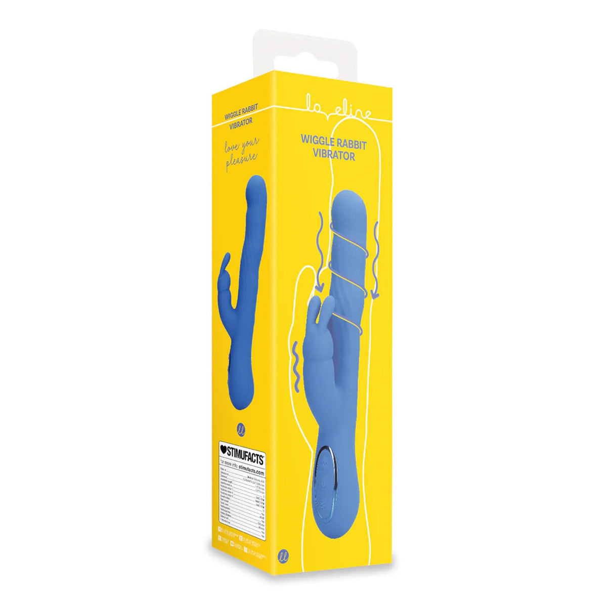 5-Wibrator króliczek Loveline Wiggle niebieski 24 cm-5