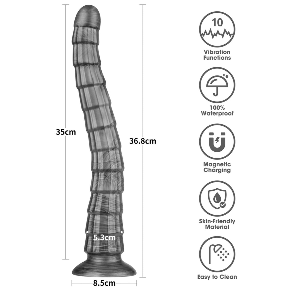 4-14.5" King Sized Vibrating Vibrax Slider-4