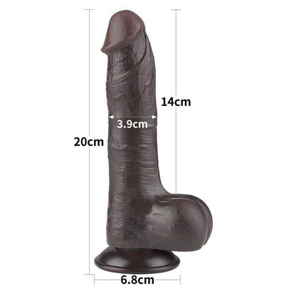 2-8'' Sliding Skin Dual Layer Dong Black-2