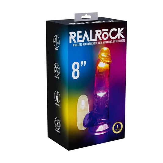 1-Wibrator realistyczny RealRock przezroczysty 22,5 cm-1