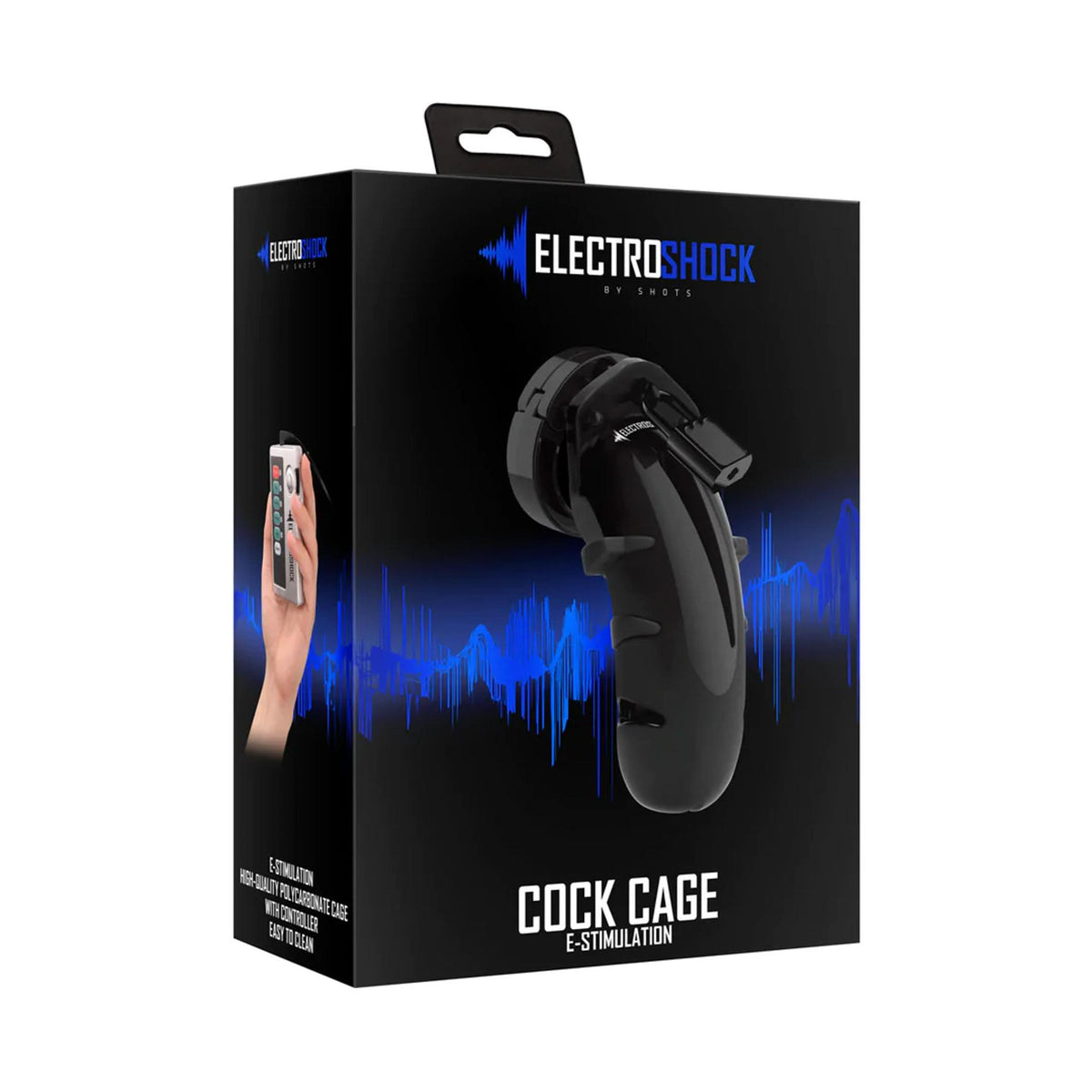 1-Klatka czystości ElectroShock z elektrostymulacją czarna 11 5 cm-1