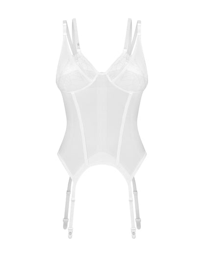 2-Gorset biały przezroczysty Obsessive Arrowel S/M-2