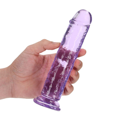 1-Przezroczyste realistyczne dildo z przyssawką RealRock 18 cm-1