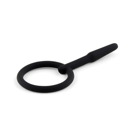 2-Silikonowy plug do penisa z kanałem HeavyFun 8,5 cm-2