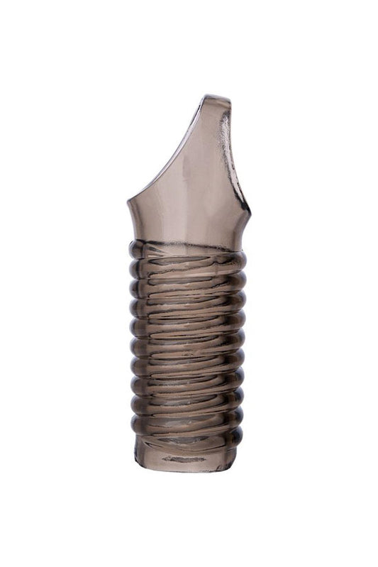 2-Nakładka na penisa XLover TPE przezroczysty czarny 11 cm-2