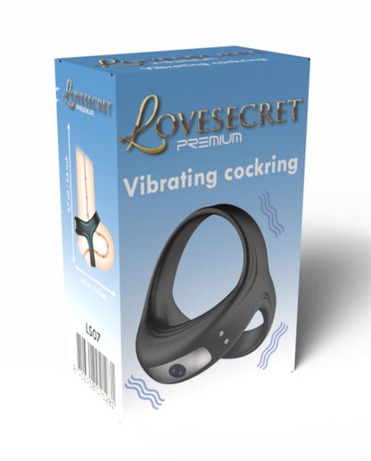 1-Wibrujący pierścień erekcyjny Lovesecret Premium silikonowy wodoodporny USB-1