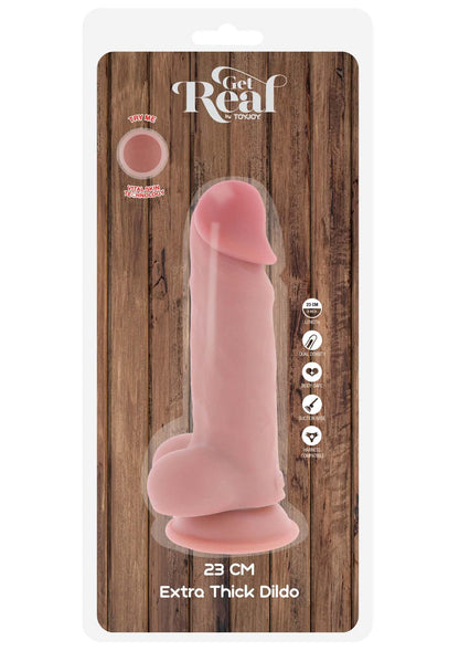 2-Realistyczne dildo dual density ToyJoy TPE 23 cm-2