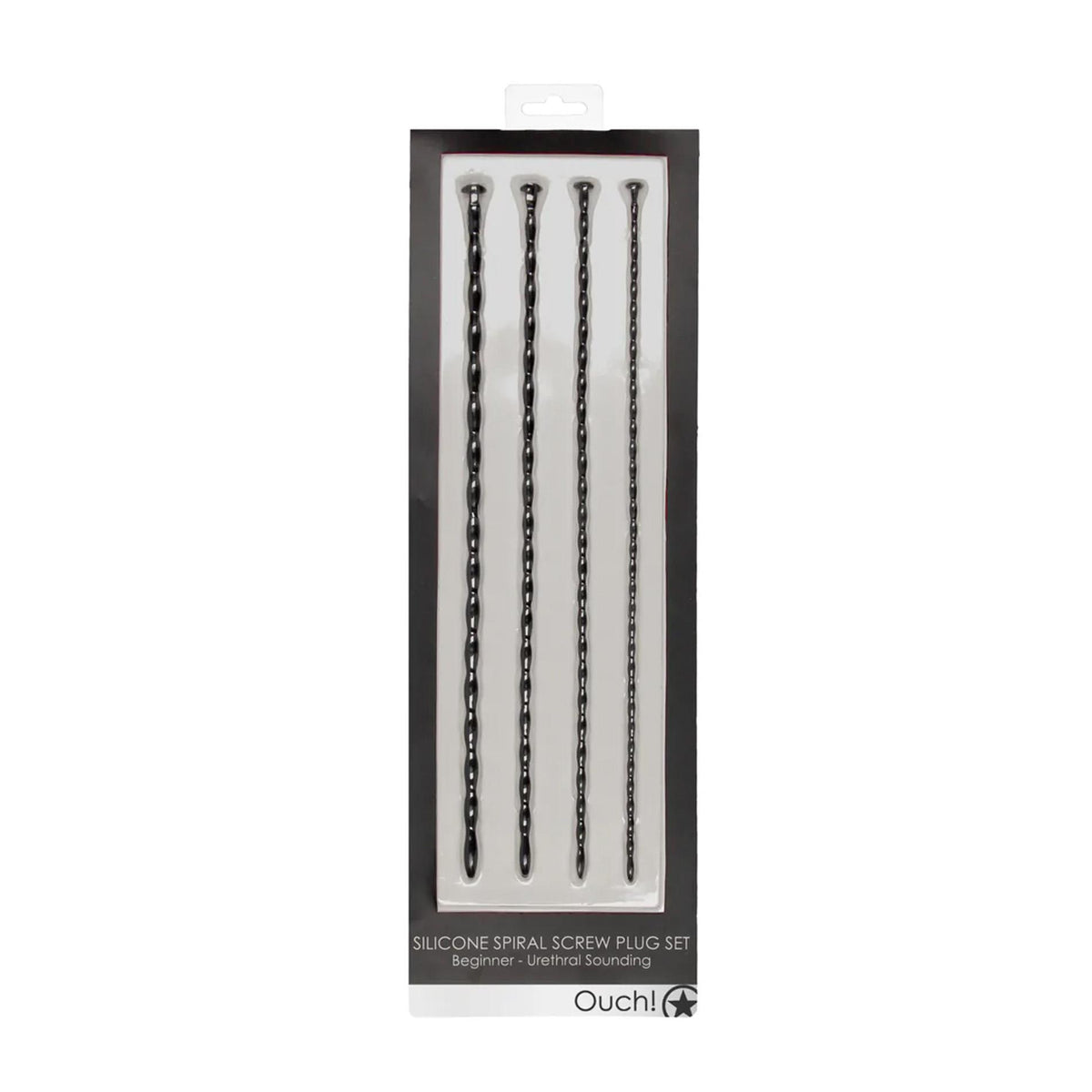 4-Zestaw silikonowych sond skręconych Ouch! dla początkujących 30 cm-4