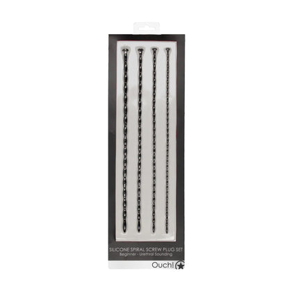 4-Zestaw silikonowych sond skręconych Ouch! dla początkujących 30 cm-4