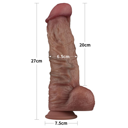 2-10.5'' Dual Layered Silicone Cock XXL-2