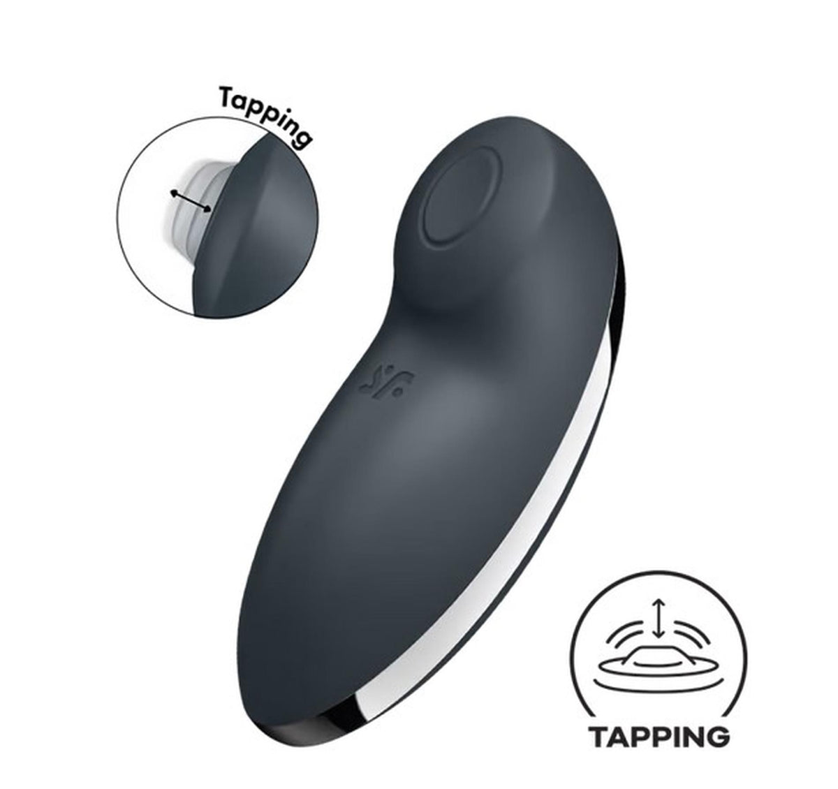 3-Stymulator łechtaczki stukający Satisfyer Tap Climax 2 szary USB-3