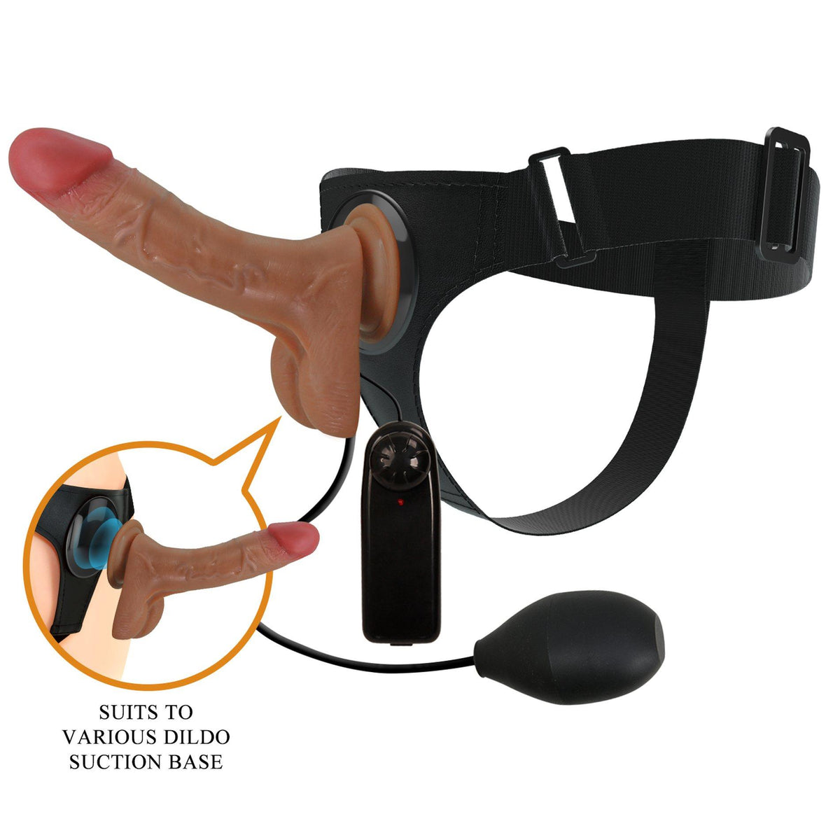 3-Realistyczny strapon z wibracją i squirtingiem Pretty Love-3