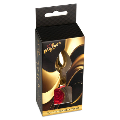 6-Biżuteria analna złota z czerwoną różą MyLove Toys 7 cm-6