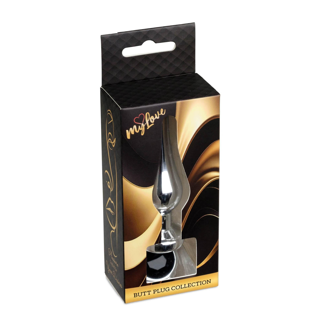 5-Srebrny korek analny z diamentem MyLove Toys 9,5 cm-5