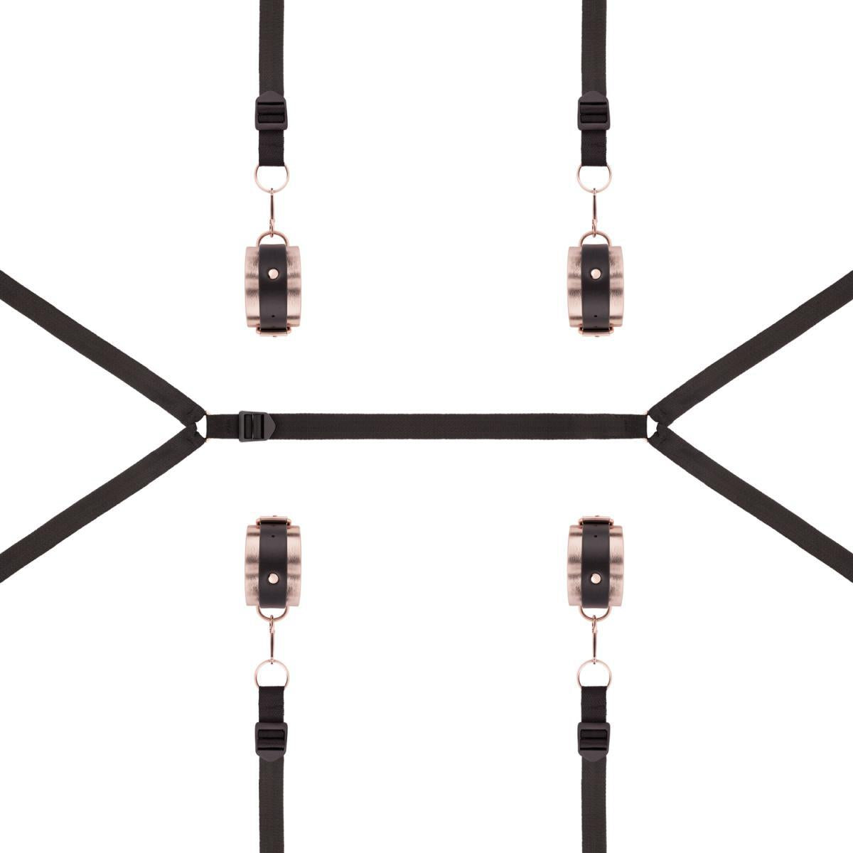 3-Rosy Gold - Under-Mattress Restraint Set - Black-3