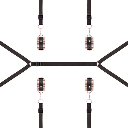 3-Rosy Gold - Under-Mattress Restraint Set - Black-3