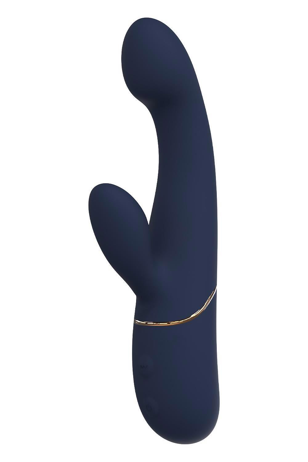 4-Wibrator króliczek duo Hestia ciemnoniebieski silikonowy USB 21 cm Dreamtoy-4