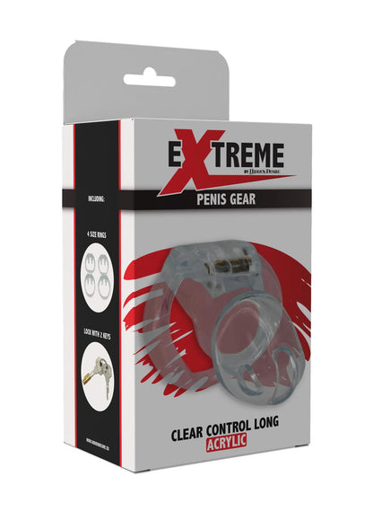 2-Pas cnoty Clear Control przezroczysty Hidden Desire 10 cm-2