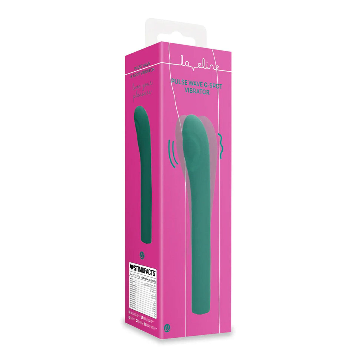 4-Wibrator punktu G Loveline Pulse Wave zielony 22 cm-4