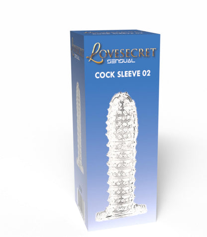 3-Rękaw na penisa przezroczysty z wypustkami Lovesecret 12,5 cm-3
